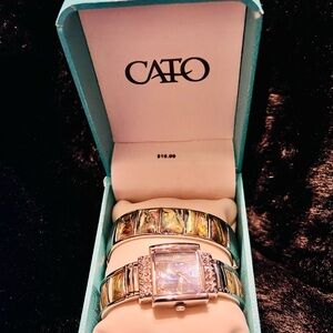 Cato Iridescent Bracelet Watch with Silver Accents